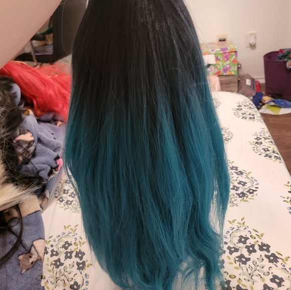 Black & Blue Ombre Wig - Picture 2 of 3